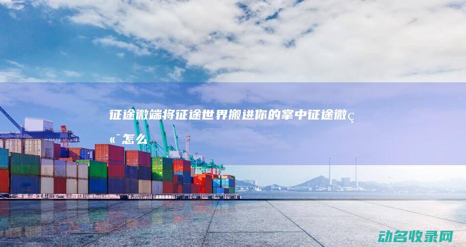 征途微端 将征途世界搬进你的掌中 (征途微端怎么变完整版)